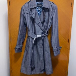 Banana Republic blue cotton trench coat
